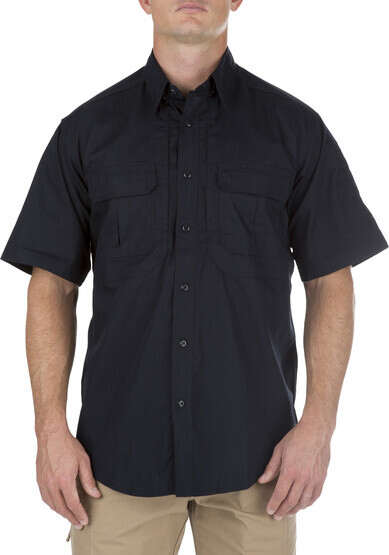 5.11 Tactical TACLITE Pro Short Sleeve Shirt in Dark Navy, front view